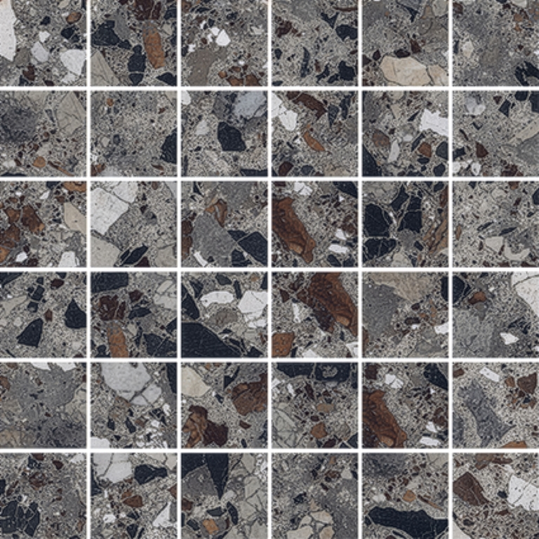 Milzetti - 2X2/12X12 Pebble, Dark, Brushed